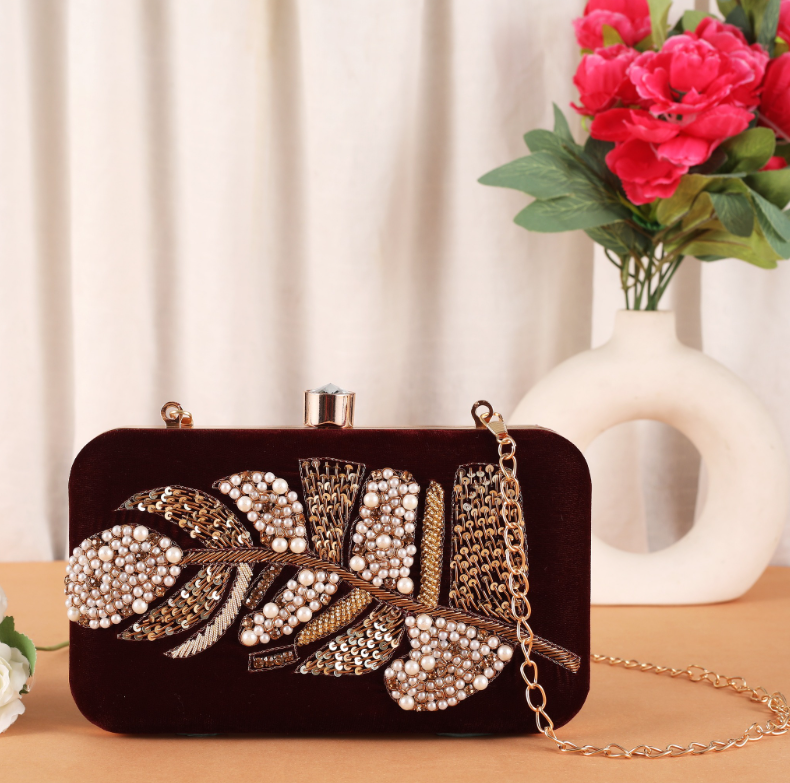 Mehroon Evening Clutch